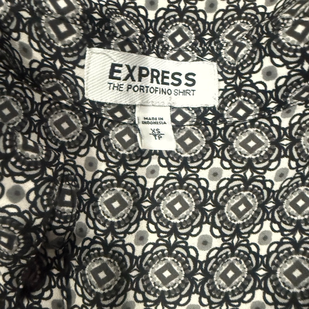 Express Monochrome Patterned Portofino Shirt